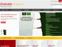Tablet Screenshot of grad.law.tu.ac.th